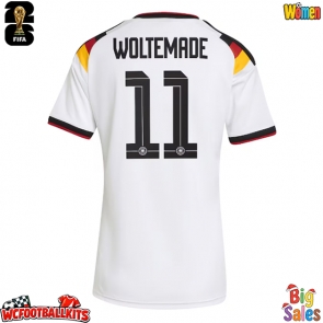 Germany Nick Woltemade #11 Replica Home Stadium Shirt for Women World Cup 2026 Short Sleeve